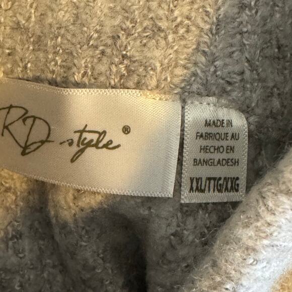 RD Style Elliot Button Sweater in Gray NWT Size 2XL - Picture 10 of 10
